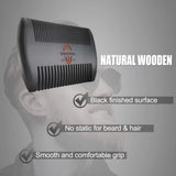 Black  Pocket Sized  Wood Beard Comb