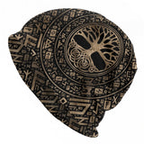 Norse Yggdrasil Cap Triquetra Symbol Beanie Hats