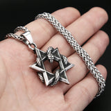 Star of David Snake Pendant Necklace