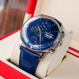 Luxury Chronograph Leather Watch