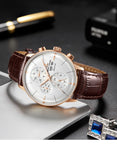 Luxury Chronograph Leather Watch