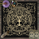 Tree of Life Tarot Rune Altar Cloth