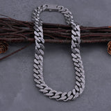 Double-Sided Brushed Cuban Link Chain