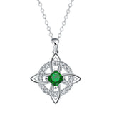Birthstone Zirconia Pendant Necklace
