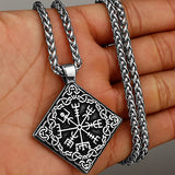 Viking Symbols Vegvisir Valknut Necklace