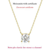 1-5-carat Moissanite Lab Diamond Silver Pendant