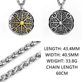 Viking Symbols Vegvisir Valknut Necklace