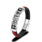 Viking Biker Braided Leather Bracelet