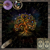 Tree of Life Tarot Rune Altar Cloth
