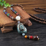 Exquisite Retro Buddhist Beads Necklace