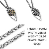 Viking Symbols Vegvisir Valknut Necklace