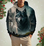 Norse Wolf Print Hoodie | Lightweight Unisex Pullover
