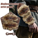 Medieval Viking Furry Bracer – Renaissance Wristband Armor