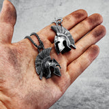 Vintage Spartan Helmet Necklace