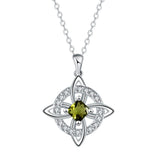 Birthstone Zirconia Pendant Necklace