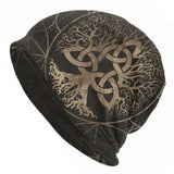 Norse Yggdrasil Cap Triquetra Symbol Beanie Hats
