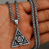 Viking Symbols Vegvisir Valknut Necklace