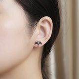 Vintage Steel Flying Dragon Earrings