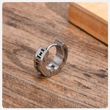 Norse Viking Runes Hoop Earrings