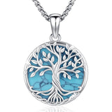 925 Sterling Silver Turquoise Tree of Life Necklace