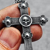 Gothic Skull Cross Necklace