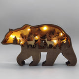 Bear & Elk Handcrafted Wood Ornament