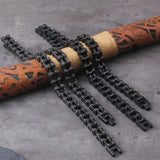 Black Biker Bracelet and Chain set