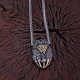 Nordic Bear Claw Pendant Valknut symbol Necklace