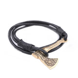 Viking Axe Leather Bracelet