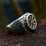 Antique Viking Vegvisir Compass Rings