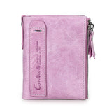 Genuine Leather Short Coin Wallet