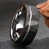 Silver Gold Polygon Tungsten Ring