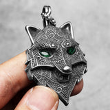 Viking Wolf Eye Gemstone Necklace