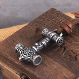 Viking Thor's Hammer Leather Necklace