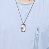 Square Zircon Cross Pendant Necklace