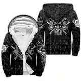 Viking Wolf Vegvisir Zip Hoodie - Norse Mythology Jacket