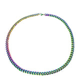 Colorful Cuban Link Chain Necklace – Stainless Steel