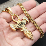 Eye of Horus Cross Egyptian Pendant Necklace