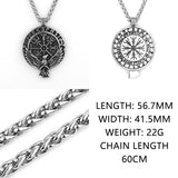 Odin Crow Viking Rune Necklace