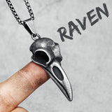 Raven Skull Gothic Necklace