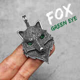 Viking Wolf Eye Gemstone Necklace