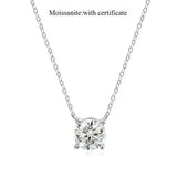 Diamond necklace with text indicating type of stone and certificate requirement on a white background
