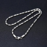 Pure 925 Silver Thick Six-Character Mantra Necklace