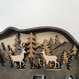 Bear & Elk Handcrafted Wood Ornament