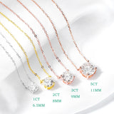 1-5-carat Moissanite Lab Diamond Silver Pendant