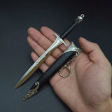 Medieval Sword Keychain Glamdring Aragorn Narsil Mini Replica