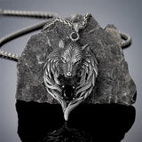 Fenrir Wolf Necklace – Stainless Steel Viking Pendant