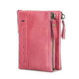 Genuine Leather Short Coin Wallet