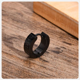 Norse Viking Runes Hoop Earrings