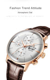 Luxury Chronograph Leather Watch